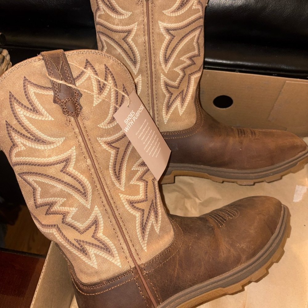 Brown Leather Western Boots